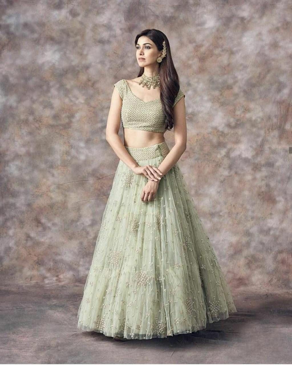 Soft Net Lehenga Choli Set | Zari Sequin Embroidery, 4.5 Meter Flare, Indian Wedding Wear