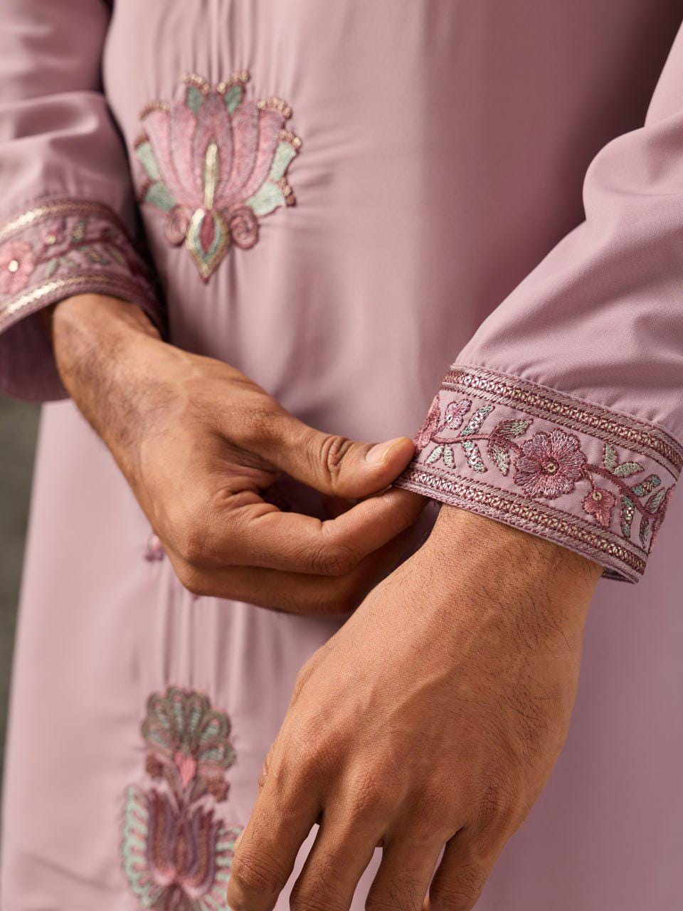 Japanese Fabric Kurta Pant Set | Thread Sequin Embroidered Ethnic Festive Outfit