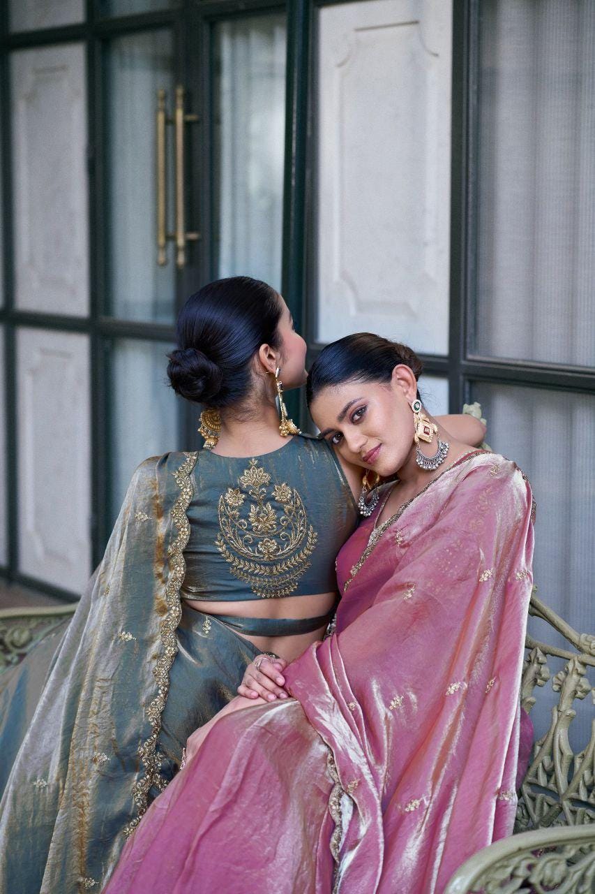 Fendi Lehenga Choli Set | Sequins Embroidery, 5 Meter Flair, Bridal Party Wear