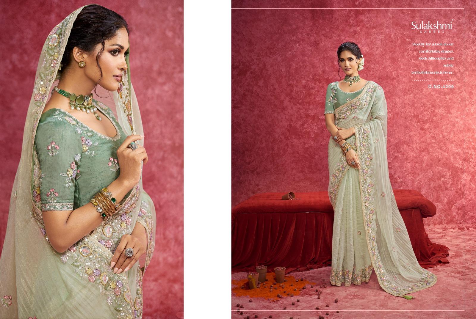 Designer Silk Saree, Embroidery Sequin Work, Jacquard Party Wear, Festive Wedding Blouse