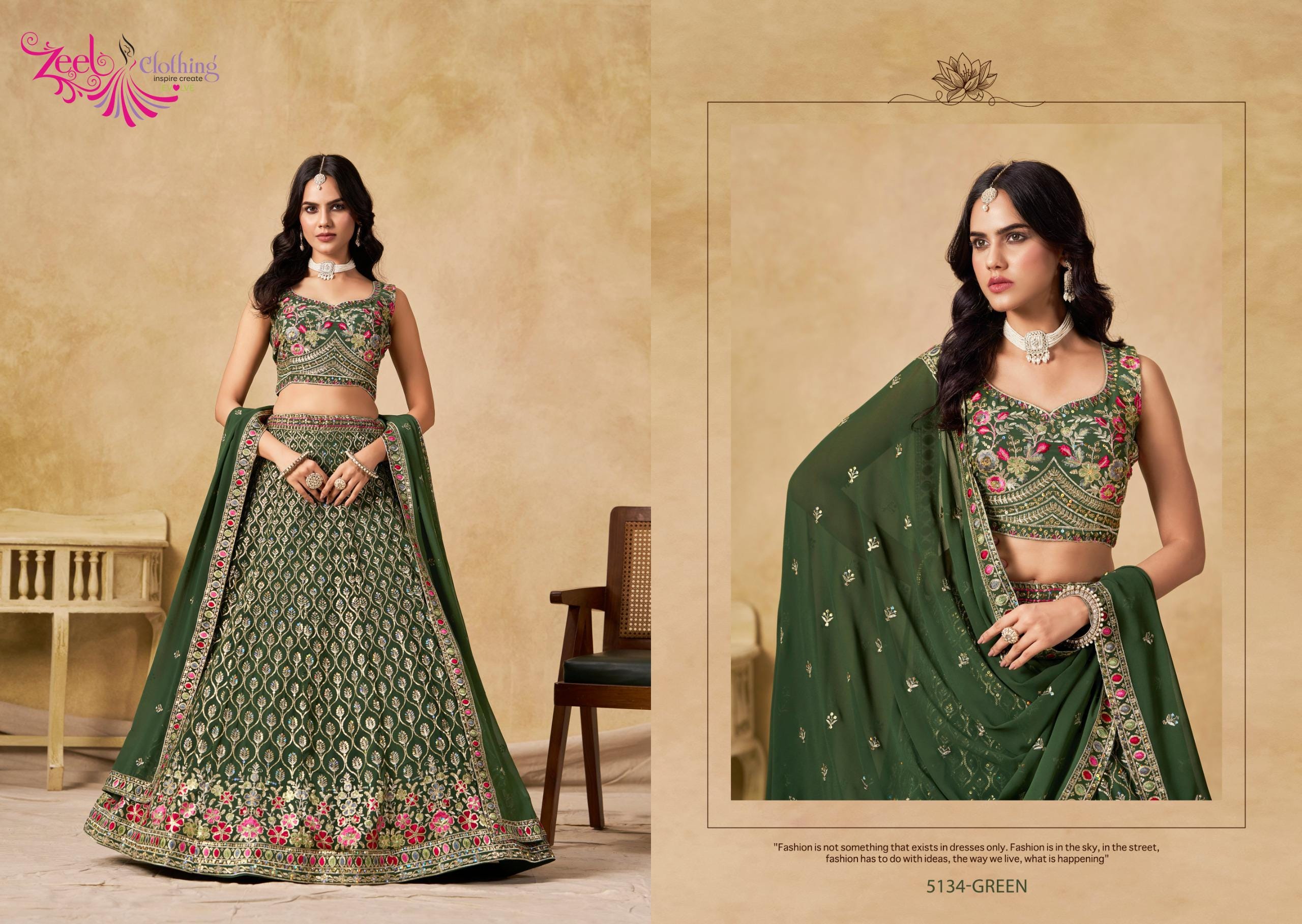 Georgette Lehenga Choli Set, Sequins Thread Embroidered, Wedding Party Wear (Unstitched)
