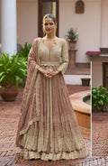 Heavy Chinon Embroidered Lehenga Set with Mirror Belt, Wedding Party Wear