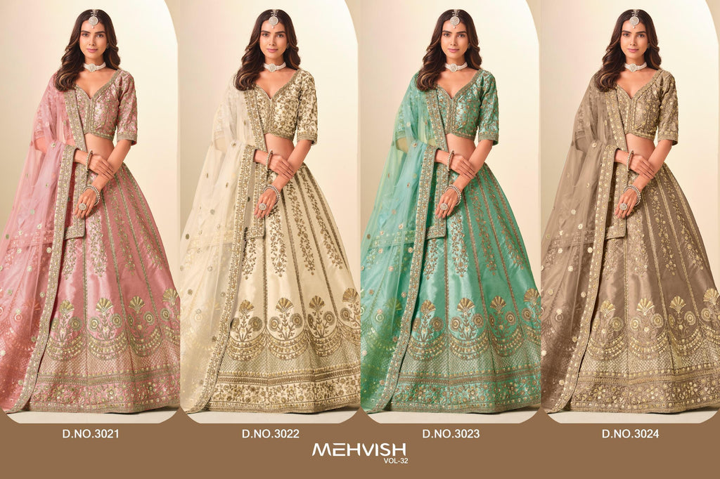 Art Silk Lehenga Choli Set with Net Dupatta, Stitched Ethnic Wedding Outfit