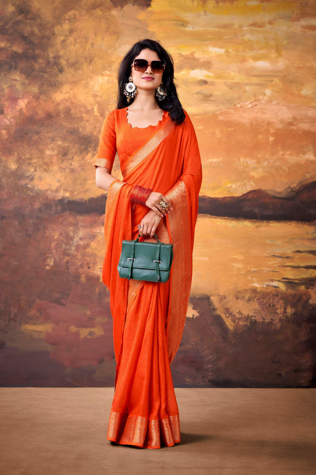 Mass Mello Saree, Zari Weaving Work, Traditional Indian Festive Party Wear (Unstitched Blouse)