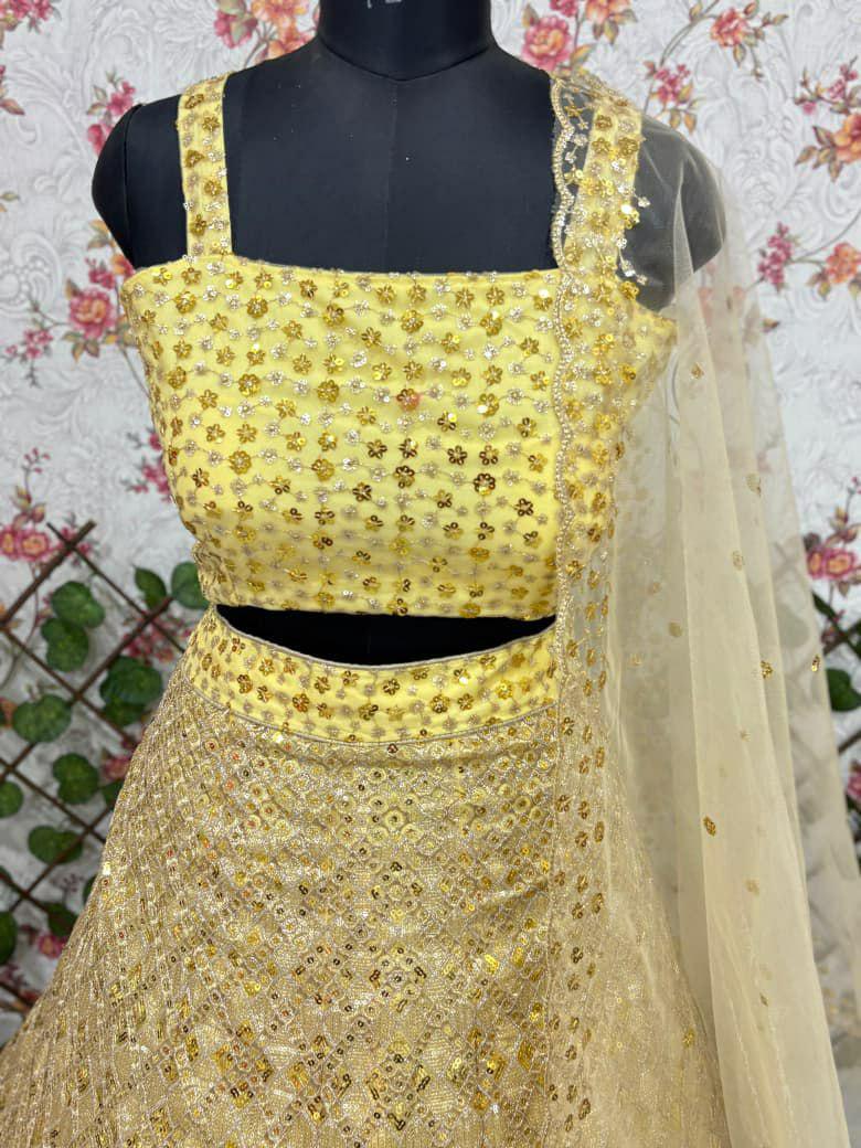 Butterfly Net Lehenga Choli Set, Heavy Embroidery, Sequins, Bridal Wedding Outfit