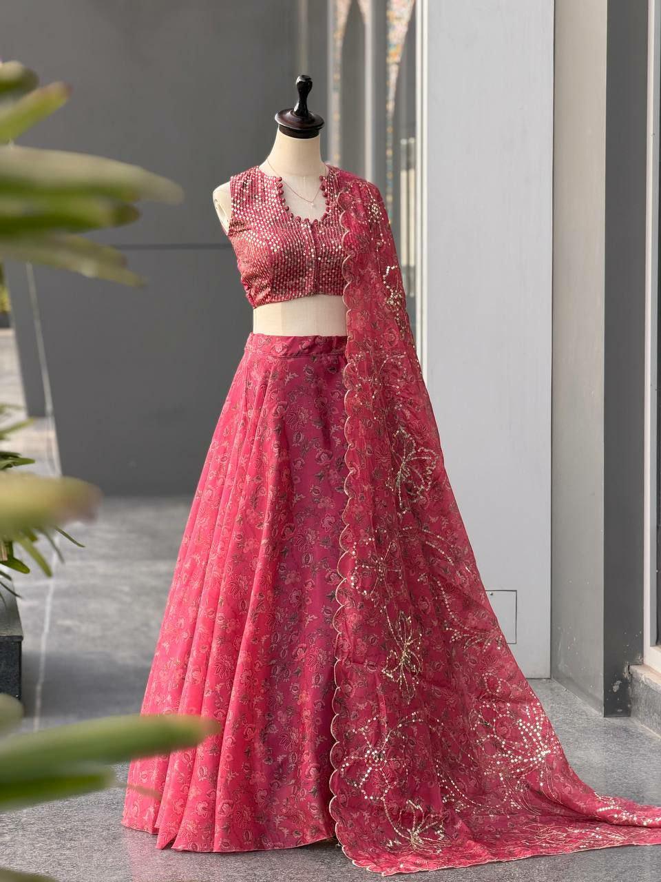 Kanchipuram Silk Lehenga Choli | Zari Weaving, 3.8M Flair, Indian Bridal Festive Wear