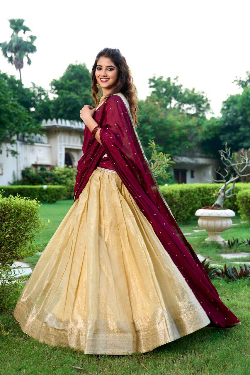 Kanchipuram Silk Lehenga Choli | Zari Weaving, 3.8M Flair, Indian Bridal Festive Wear