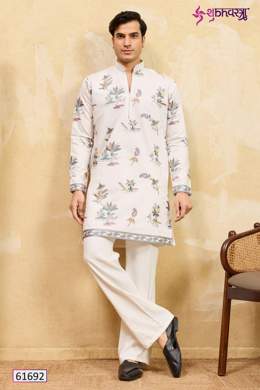 Viscose Silk Embroidered Kurta, Multi Thread Sequins Work, Indian Ethnic Festive Wear