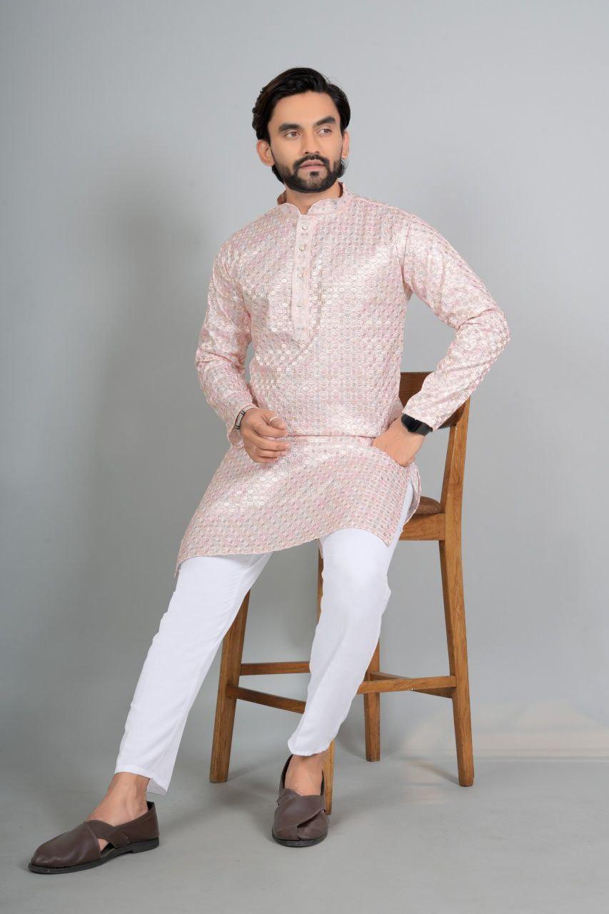 Men's Rayon Digital Print Kurta Pajama Set | Traditional Indian Ethnic Wear