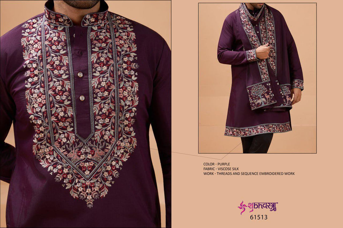 Elegant Viscose Silk Kurta Set with Dupatta & Pant