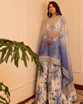 Georgette Lehenga Choli Set, Digital Print, Slub Silk Blouse, Organza Dupatta