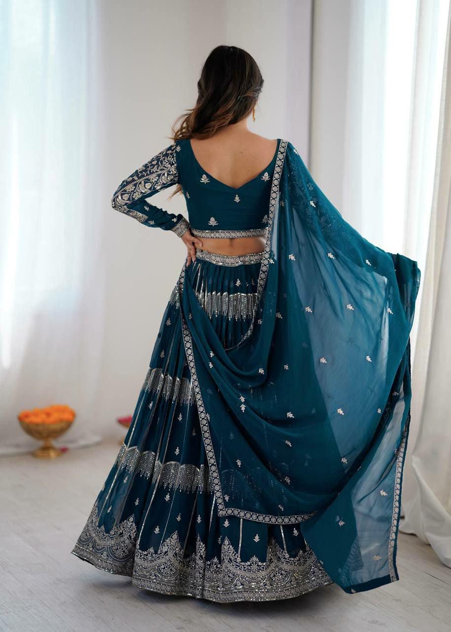 Elegant Faux Georgette Lehenga Choli Set