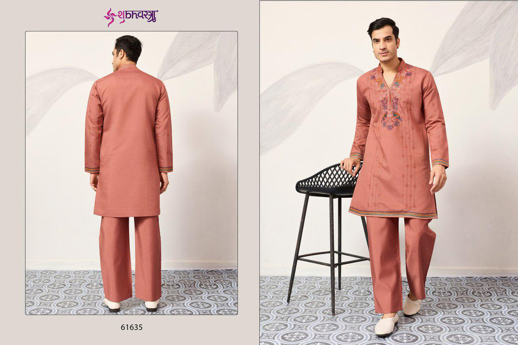 Viraasat Kurta Pant Set, Viscose Silk Ethnic Outfit, Festive Casual Wear