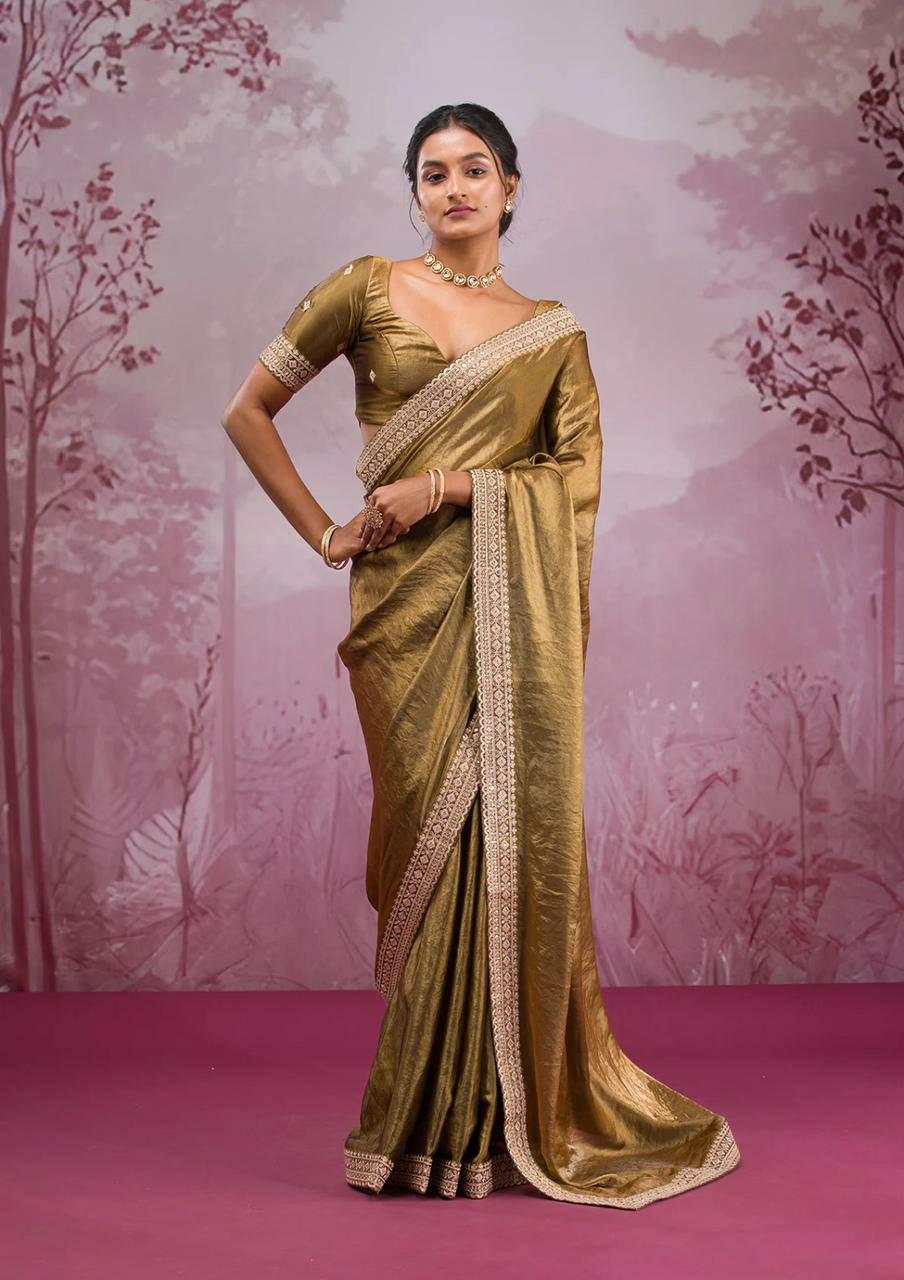 Exquisite Embroidered Saree with Coding & Sequin Work
