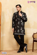 Viscose Silk Embroidered Kurta, Multi Thread Sequins Work, Indian Ethnic Festive Wear