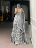 Embroidered Star Georgette Suit Set with Dupatta, Sequins Thread Work Salwar Outfit