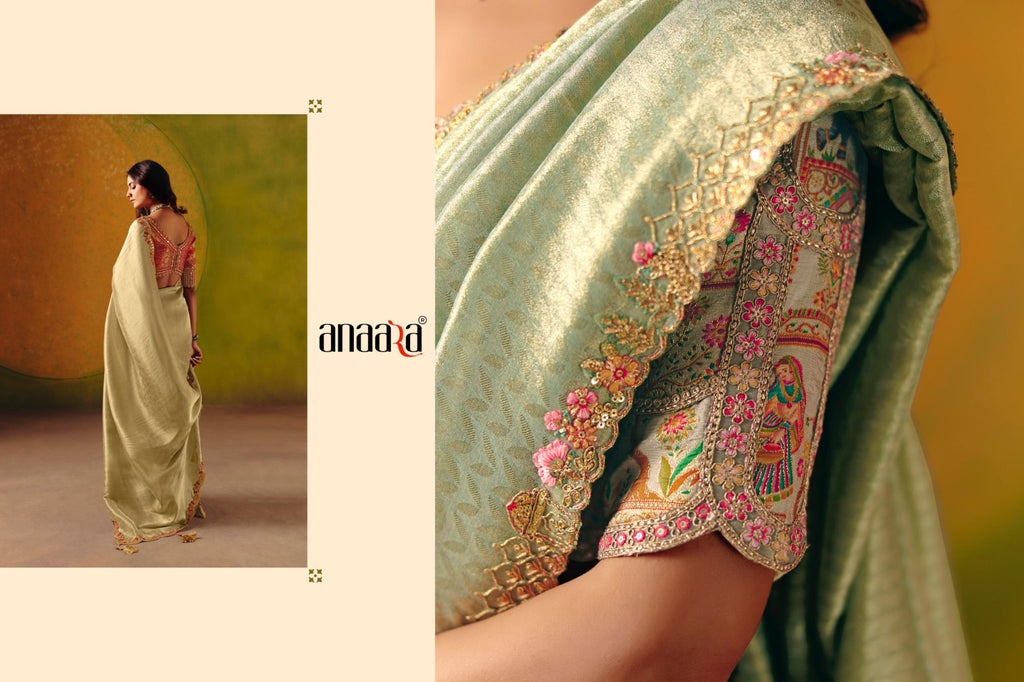 Elegant Pastel Designer Saree with Rich Embroidery