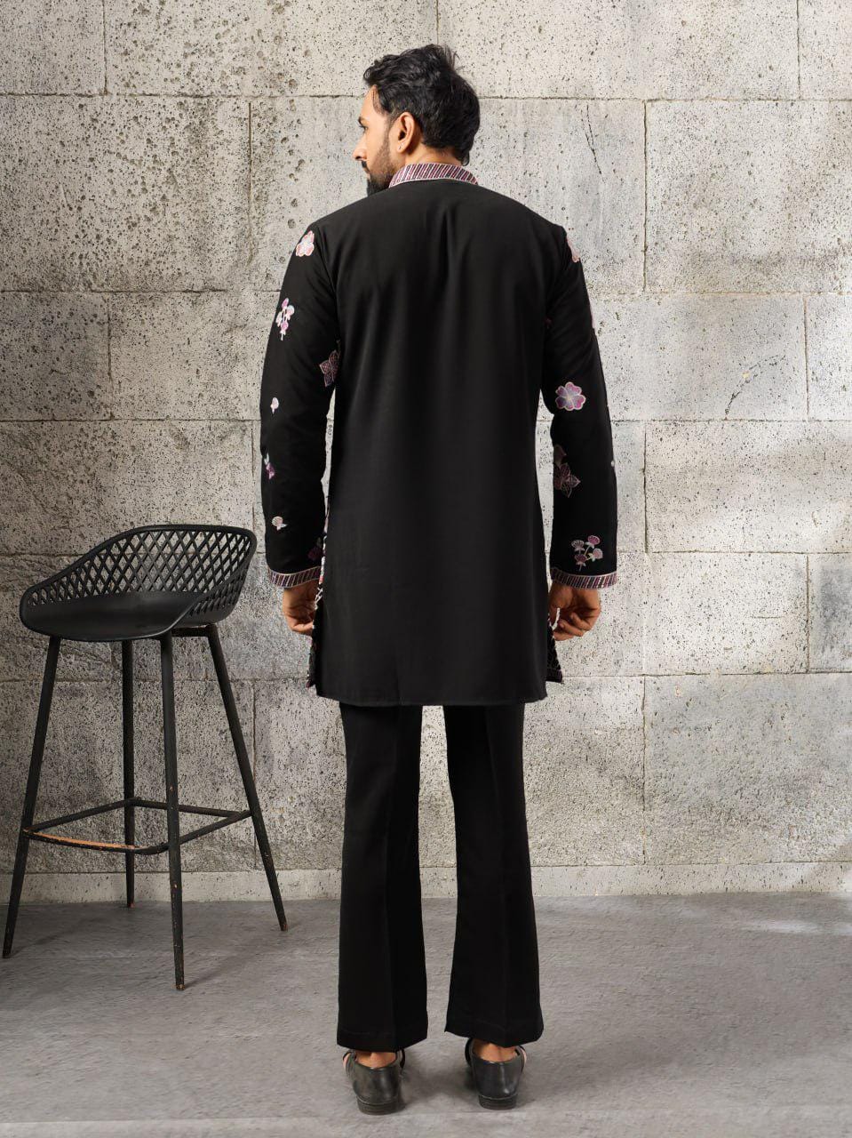 Japanese Fabric Kurta Pant Set | Men's Festive Beaded Ethnic Co-Ord