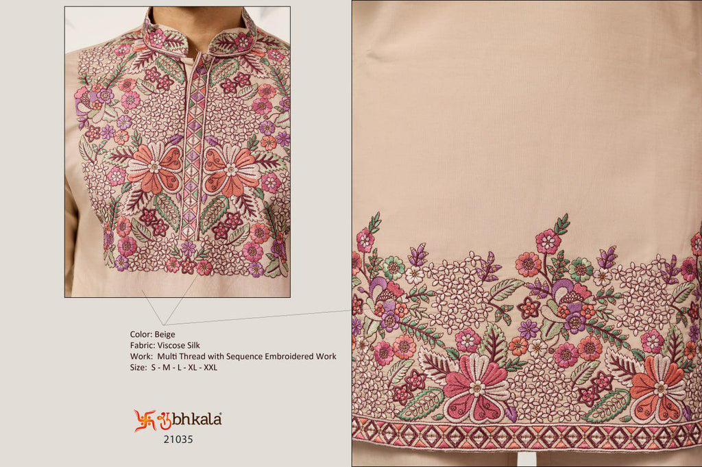 Embroidered Viscose Silk Kurta Pant Set | Festive Indian Ethnic Wear