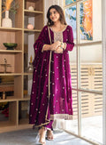 Embroidered Vichitra Silk Kurta Pant Set, 48 Inch Festive Ethnic Wear (M-3XL)