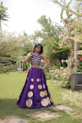 Roman Silk Lehenga Choli Set | Gota Work, Mirror Lace Blouse, Festive Wear