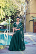 Rangoli Crush Lehenga Choli Set | Embroidered Sequin Belt, 4 Meter Flare, Party Wear