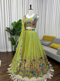 Tabby Organza Silk Lehenga Choli Set, Sequin Embroidery, Wedding Party Wear Outfit
