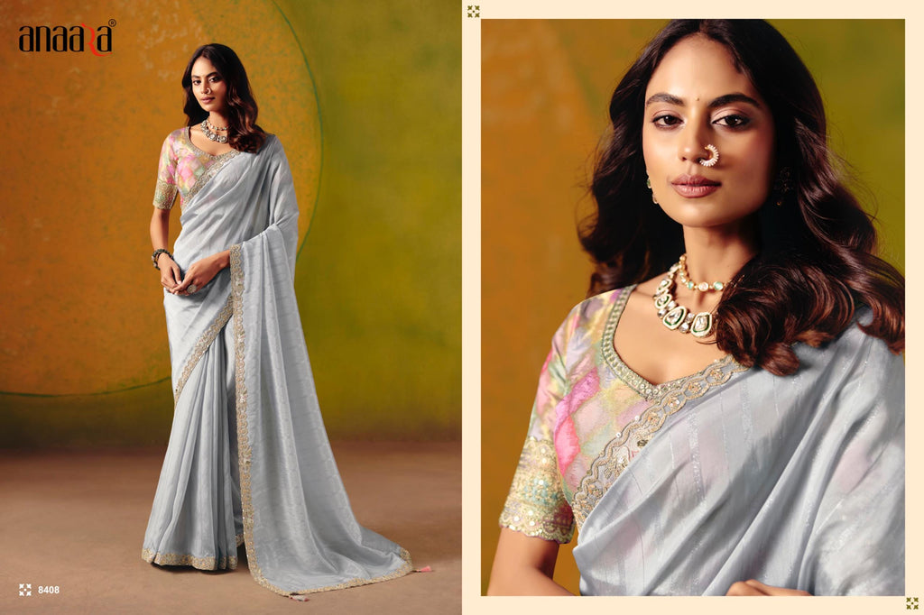 Elegant Pastel Designer Saree with Rich Embroidery