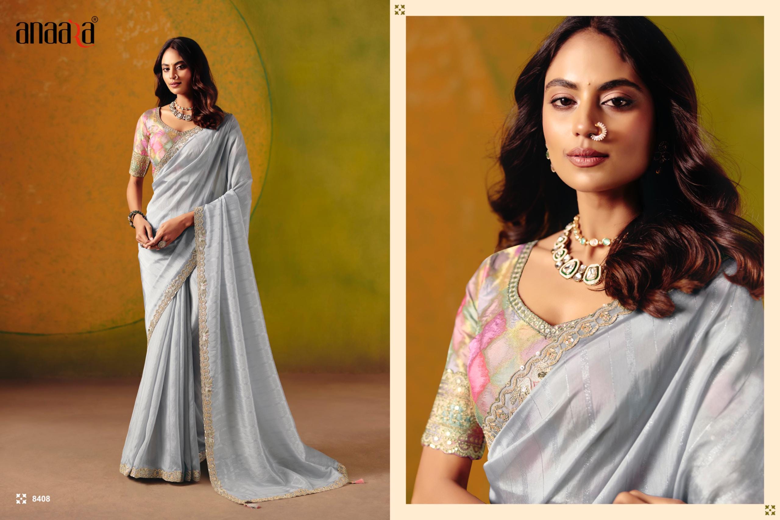 Elegant Pastel Designer Saree with Rich Embroidery