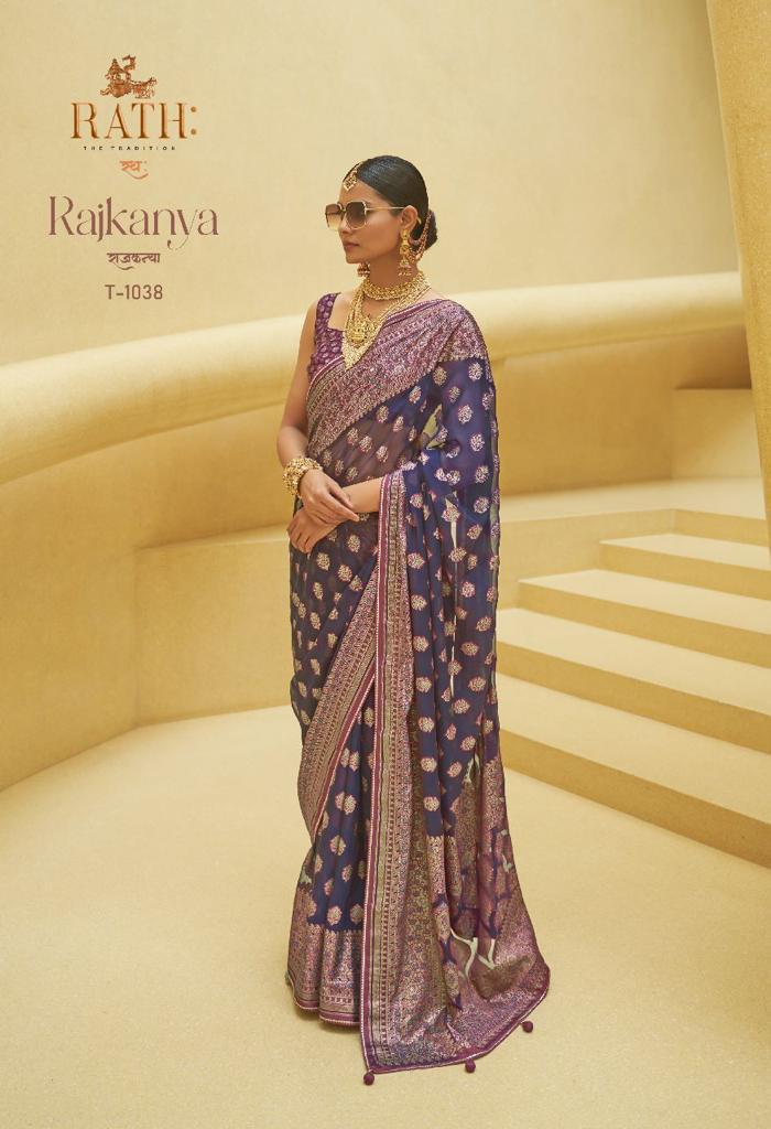 Soft Organza Foil Print Brasso Saree, Designer Festive Party Wear Saree