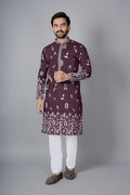 Men's Chanderi Silk Kurta Pajama Set | Festive Indian Ethnic Wear, Cotton Pajama
