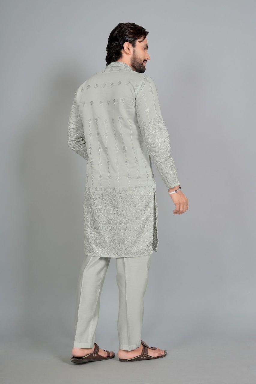 Men's Cotton Silk Kurta Pajama Set | Traditional Indian Ethnic Wear, Festive Occasions