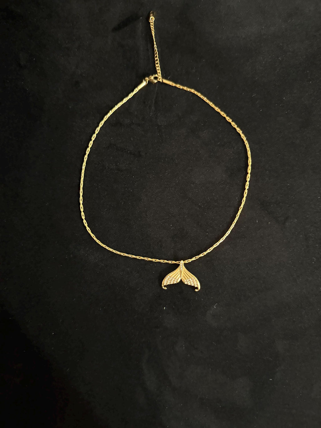 Gold Mermaid Tail Pendant Necklace, Ocean Inspired, Waterproof Stainless Steel, Beach Jewelry