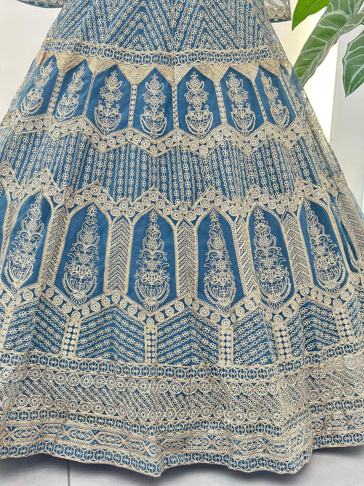 Butterfly Net Lehenga Choli Set, Sequins Jari Embroidery, Bridal Wedding Party Wear