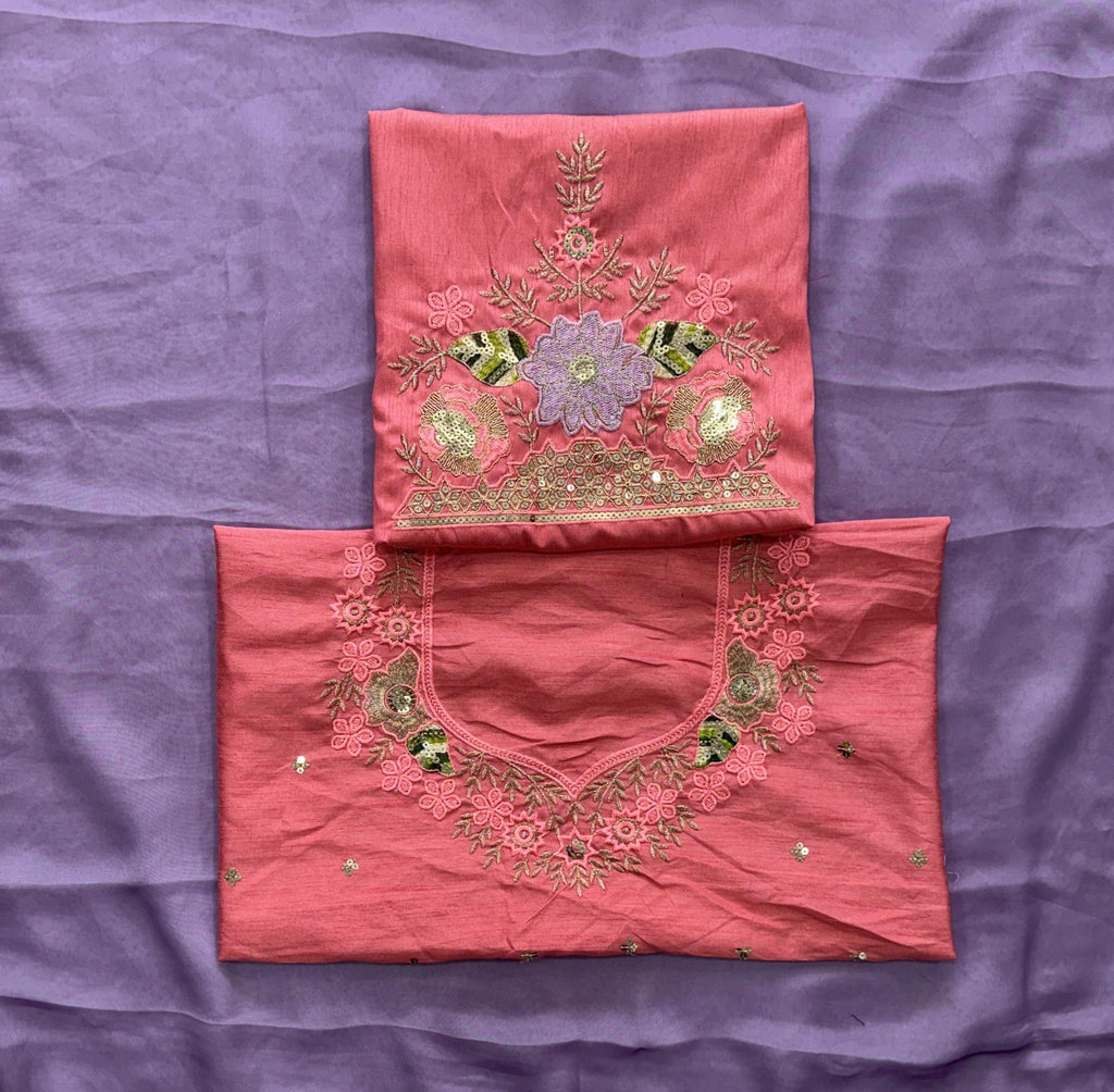 Rangoli Silk Saree with Embroidered Blouse | Cutwork Border Wedding Party Wear
