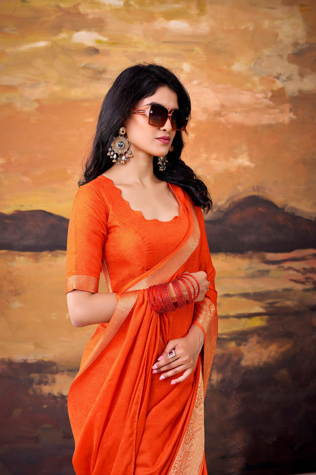 Mass Mello Saree, Zari Weaving Work, Traditional Indian Festive Party Wear (Unstitched Blouse)