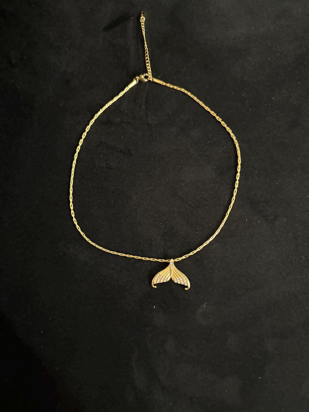 Gold Mermaid Tail Pendant Necklace, Ocean Inspired, Waterproof Stainless Steel, Beach Jewelry