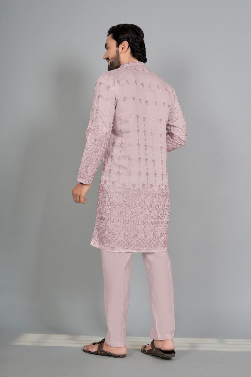 Men's Cotton Silk Kurta Pajama Set | Traditional Indian Ethnic Wear, Festive Outfit