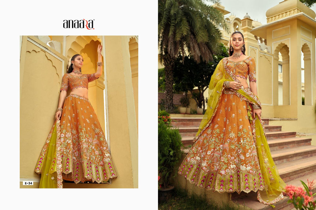 Silk Embroidered Lehenga Choli Set, Mirror Work, Net Dupatta, Wedding Reception Wear