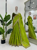 Elegant Jimmy Choo Fabric Saree with Sequin Embroidery