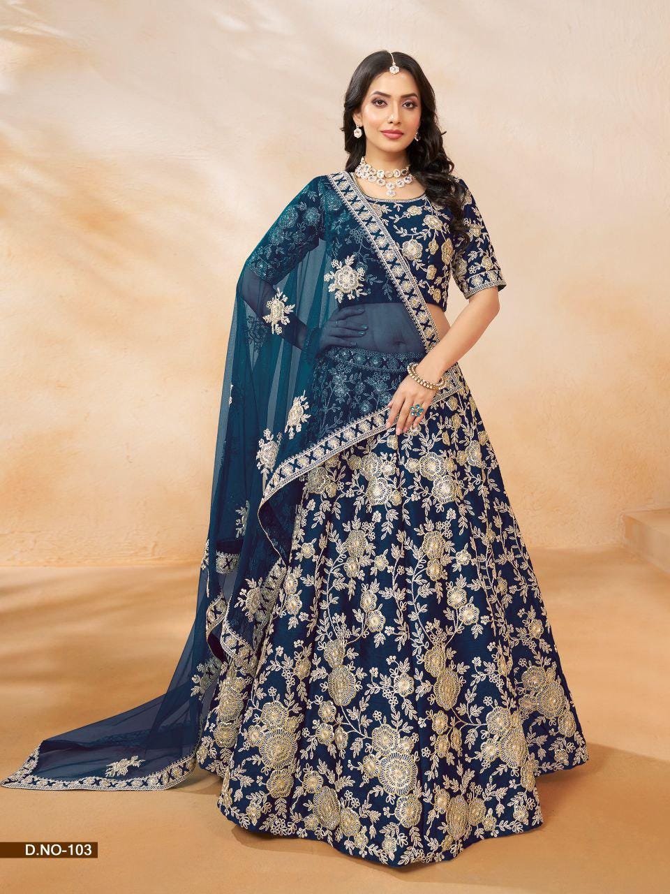 Art Silk Lehenga Choli Set with Net Dupatta, Wedding Party Wear Ethnic Outfit