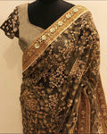 Fendy Silk Designer Saree with Heavy Beads, Thread & Sequin Work