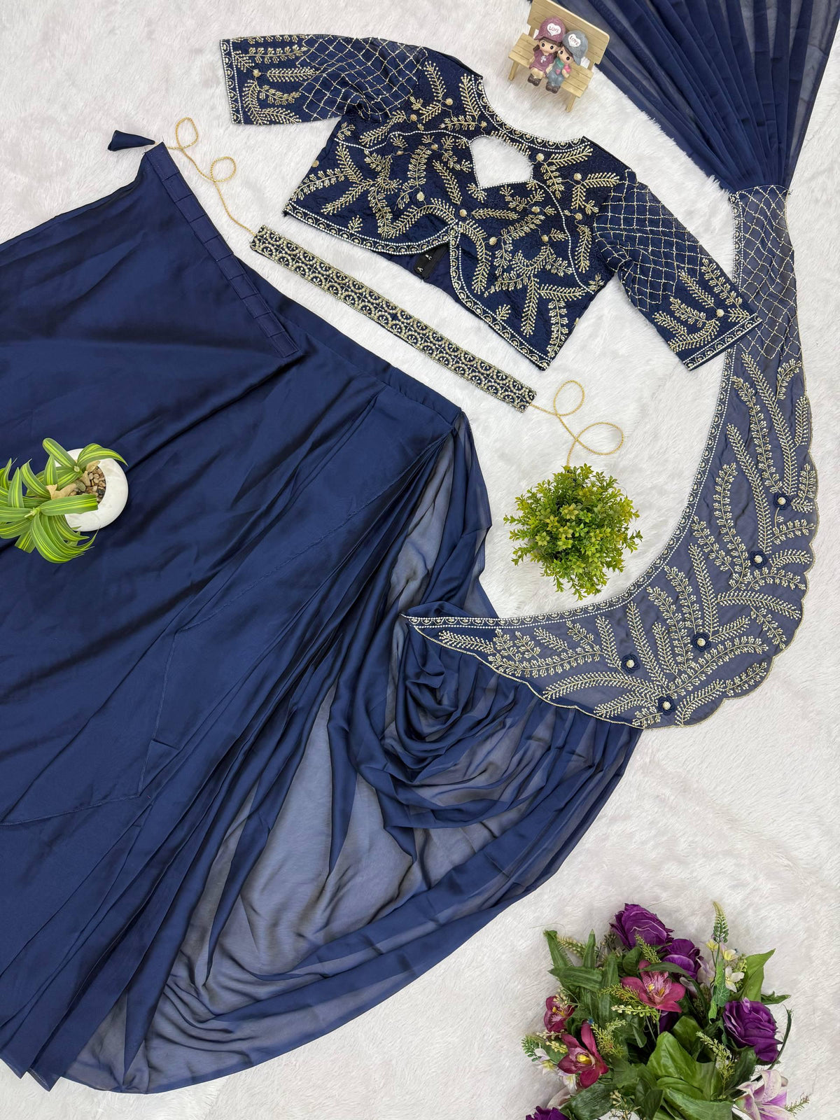 Ready to Wear Rangoli Silk Saree, Beads Embroidery, Pre-Stitched Party Wear Ensemble