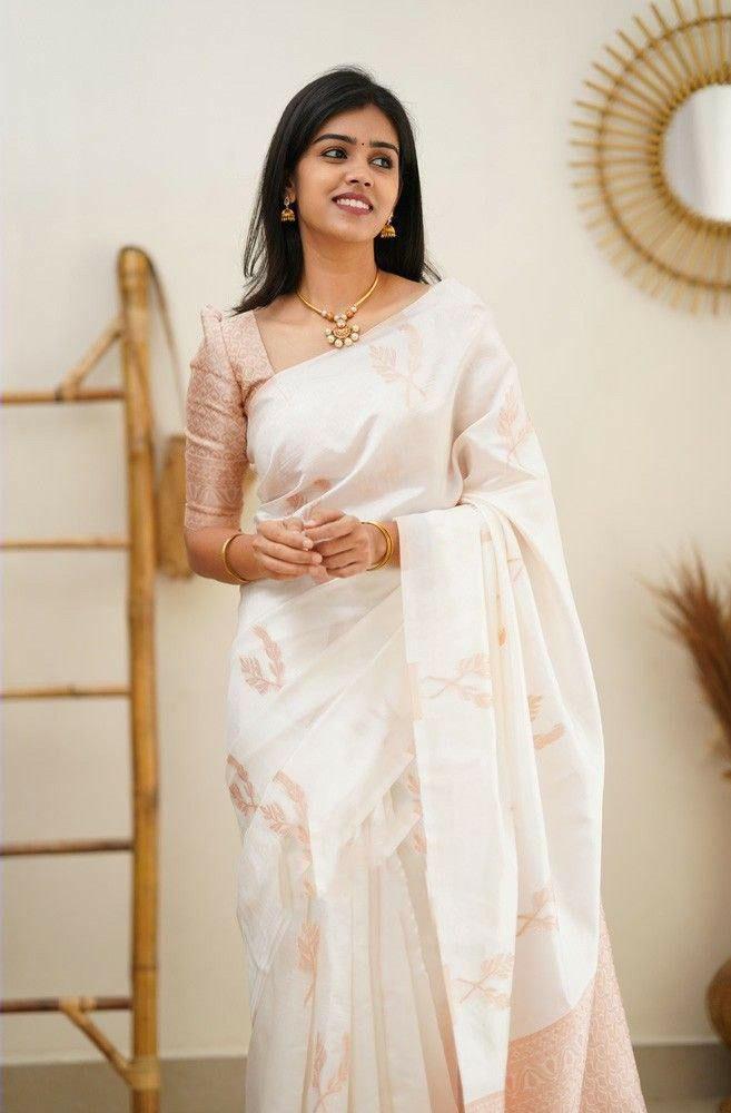Banarasi Soft Silk Saree, Jacquard Border Blouse, Traditional Indian Wedding Wear