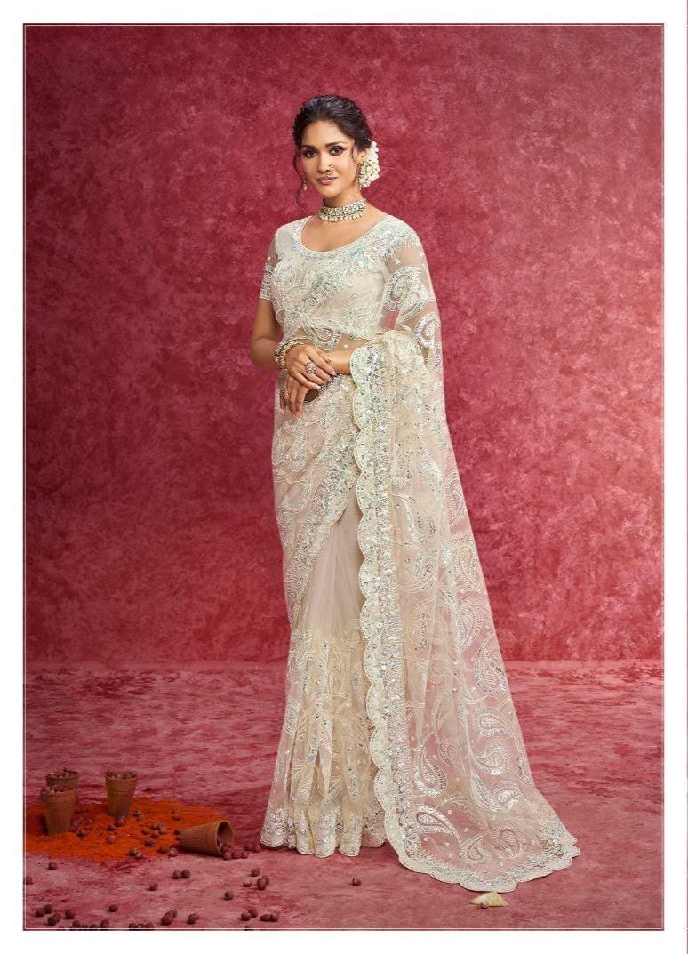 Designer Silk Saree, Embroidery Sequin Work, Jacquard Party Wear, Festive Wedding Blouse