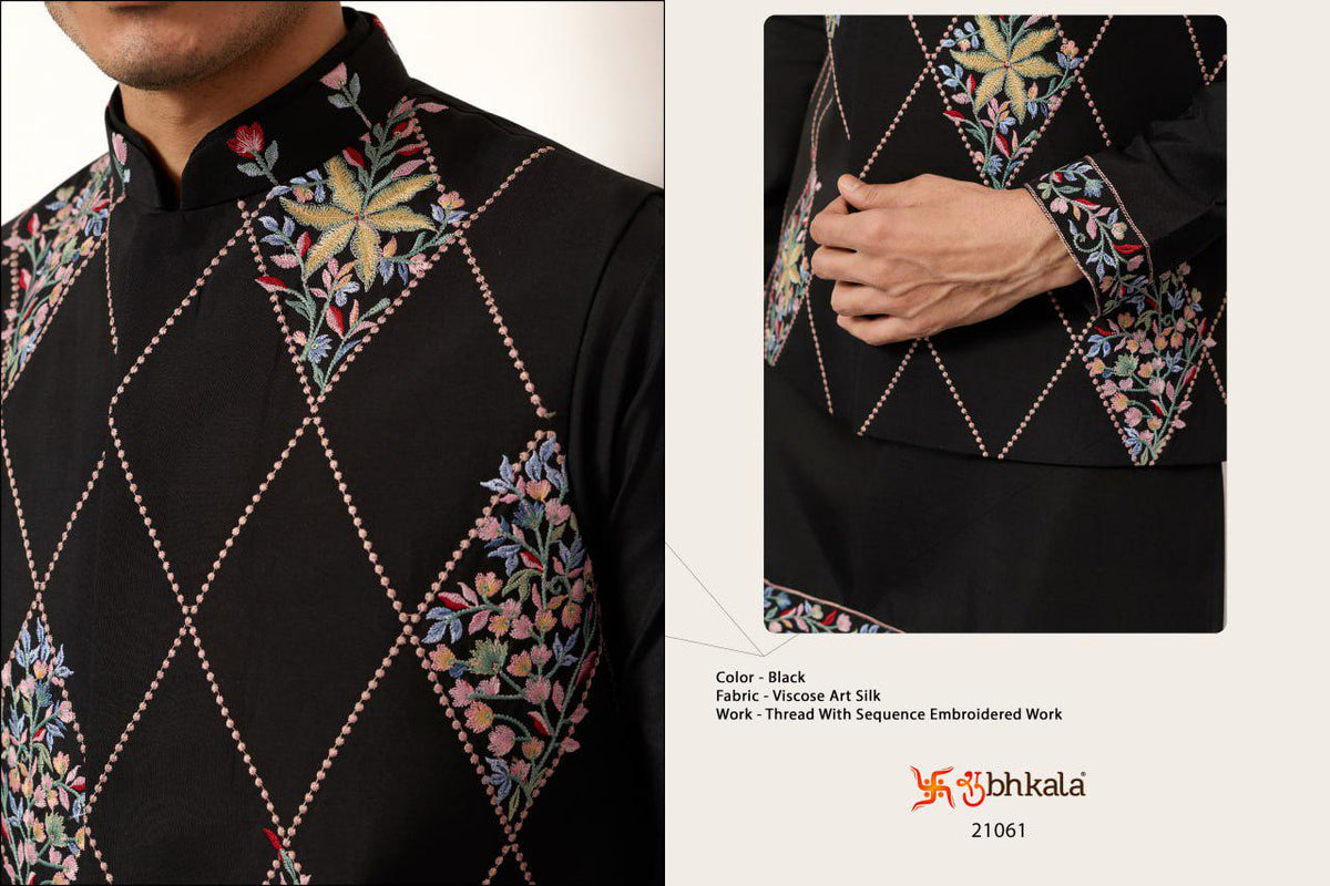 Viscose Silk Kurta Koti Pant Set, 3 Piece Ethnic Outfit, Festive Casual Suit