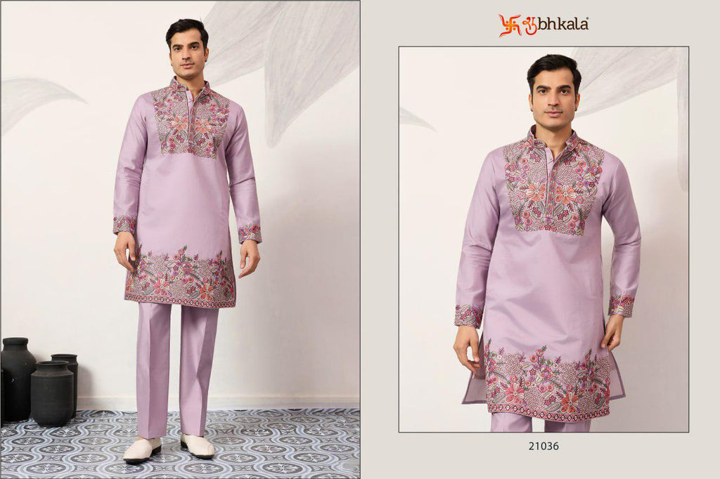 Embroidered Viscose Silk Kurta Pant Set | Festive Indian Ethnic Wear
