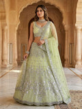 Butterfly Net Lehenga Choli | Foil Mirror Sequin Work, 4 Meter Flare, Indian Wedding Wear