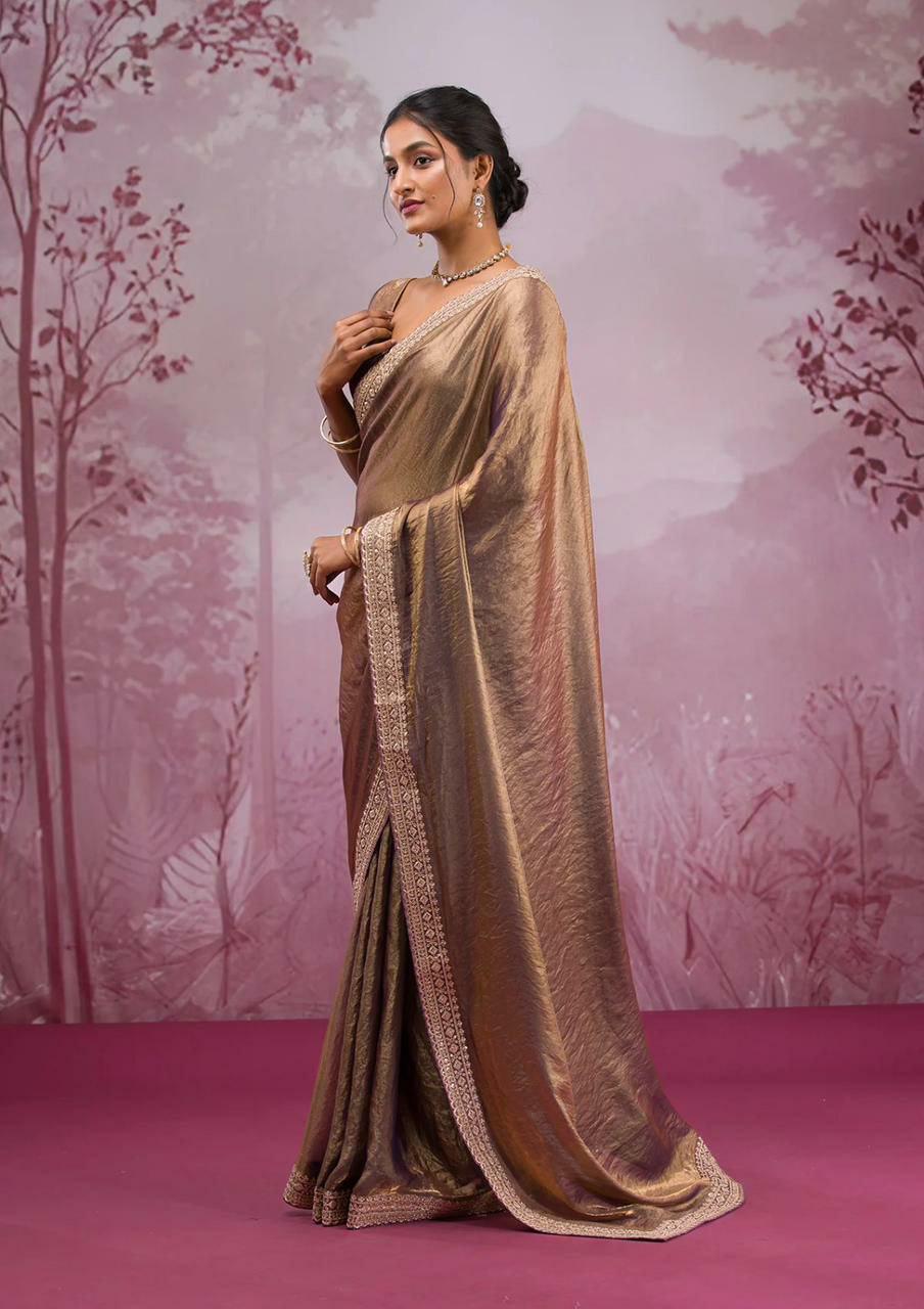 Exquisite Embroidered Saree with Coding & Sequin Work