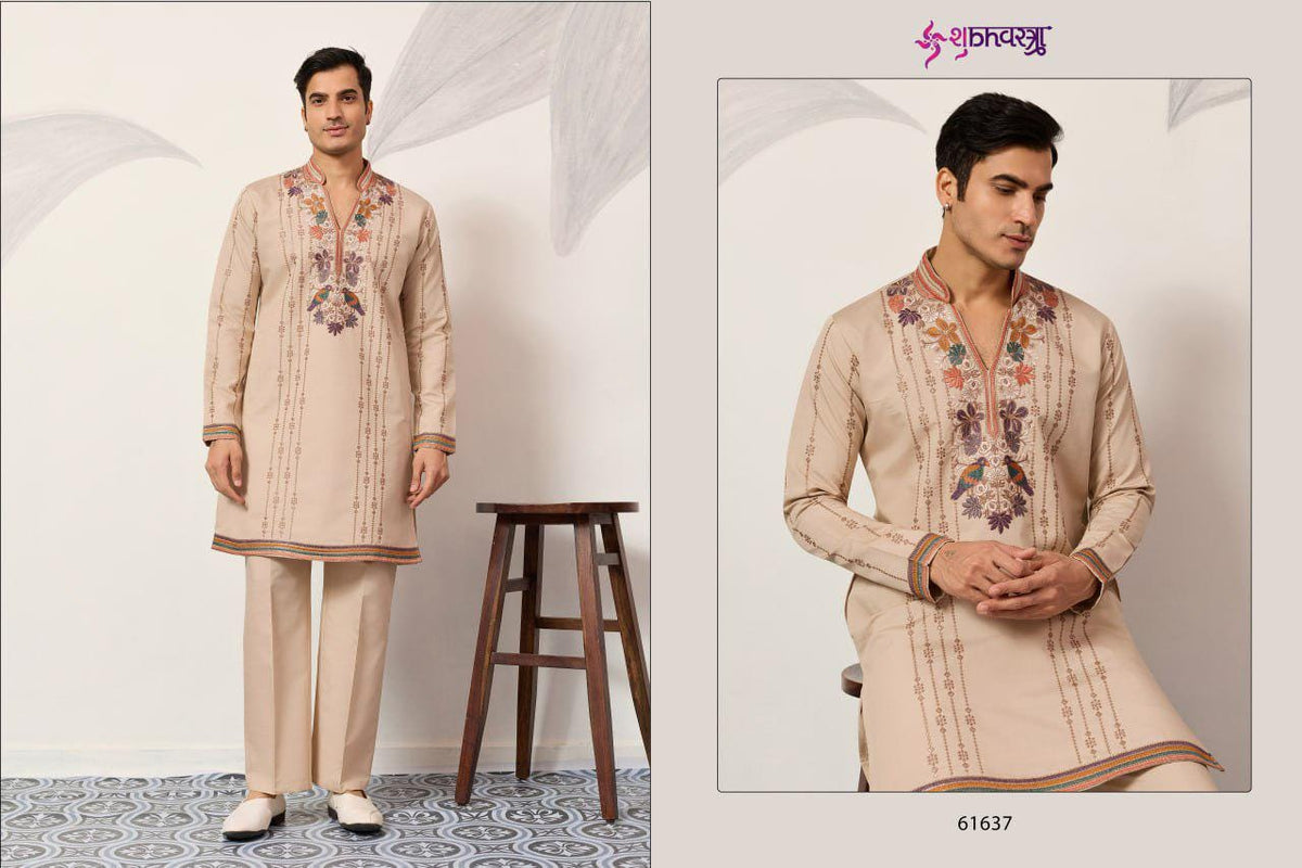 Viraasat Kurta Pant Set, Viscose Silk Ethnic Outfit, Festive Casual Wear